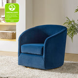 Emanuela Velvet Swivel Barrel Armchair