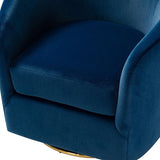 Emanuela Velvet Swivel Barrel Armchair