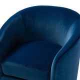 Emanuela Velvet Swivel Barrel Armchair