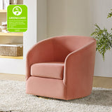 Emanuela Velvet Swivel Barrel Armchair