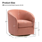 Emanuela Velvet Swivel Barrel Armchair