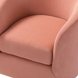 Emanuela Velvet Swivel Barrel Armchair