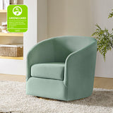 Emanuela Velvet Swivel Barrel Armchair