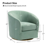Emanuela Velvet Swivel Barrel Armchair