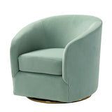 Emanuela Velvet Swivel Barrel Armchair
