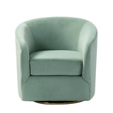 Emanuela Velvet Swivel Barrel Armchair