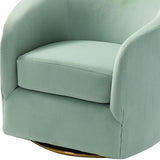 Emanuela Velvet Swivel Barrel Armchair