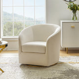 Emanuela Velvet Swivel Barrel Armchair