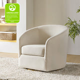 Emanuela Velvet Swivel Barrel Armchair