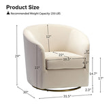 Emanuela Velvet Swivel Barrel Armchair