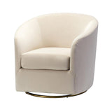 Emanuela Velvet Swivel Barrel Armchair