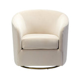 Emanuela Velvet Swivel Barrel Armchair