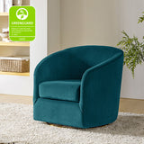 Emanuela Velvet Swivel Barrel Armchair