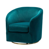 Emanuela Velvet Swivel Barrel Armchair