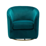Emanuela Velvet Swivel Barrel Armchair