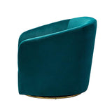 Emanuela Velvet Swivel Barrel Armchair