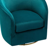 Emanuela Velvet Swivel Barrel Armchair