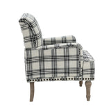 Tamsin Plaid Armchair with Nailhead Trim