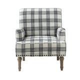 Tamsin Plaid Armchair with Nailhead Trim