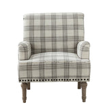Tamsin Plaid Armchair with Nailhead Trim