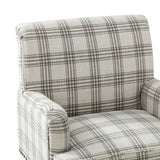 Tamsin Plaid Armchair with Nailhead Trim