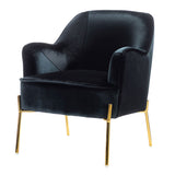 Marina 26" Wide Contemporary Velvet Armchair with Recessed Arms