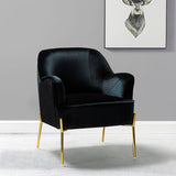 Marina 26" Wide Contemporary Velvet Armchair with Recessed Arms