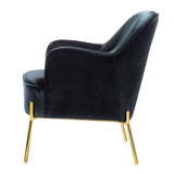 Marina 26" Wide Contemporary Velvet Armchair with Recessed Arms