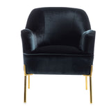 Marina 26" Wide Contemporary Velvet Armchair with Recessed Arms