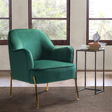Marina 26" Wide Contemporary Velvet Armchair with Recessed Arms