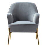 Marina 26" Wide Contemporary Velvet Armchair with Recessed Arms