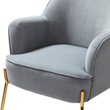 Marina 26" Wide Contemporary Velvet Armchair with Recessed Arms