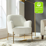 Marina 26" Wide Contemporary Velvet Armchair with Recessed Arms