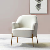 Marina 26" Wide Contemporary Velvet Armchair with Recessed Arms