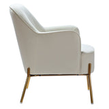 Marina 26" Wide Contemporary Velvet Armchair with Recessed Arms