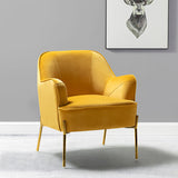 Marina 26" Wide Contemporary Velvet Armchair with Recessed Arms