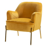 Marina 26" Wide Contemporary Velvet Armchair with Recessed Arms