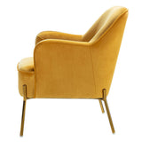 Marina 26" Wide Contemporary Velvet Armchair with Recessed Arms