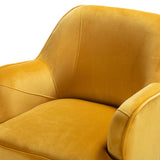 Marina 26" Wide Contemporary Velvet Armchair with Recessed Arms