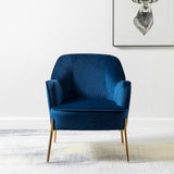 Marina 26" Wide Contemporary Velvet Armchair with Recessed Arms