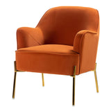 Marina 26" Wide Contemporary Velvet Armchair with Recessed Arms
