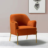 Marina 26" Wide Contemporary Velvet Armchair with Recessed Arms