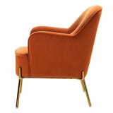 Marina 26" Wide Contemporary Velvet Armchair with Recessed Arms