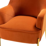 Marina 26" Wide Contemporary Velvet Armchair with Recessed Arms