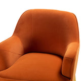 Marina 26" Wide Contemporary Velvet Armchair with Recessed Arms