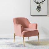 Marina 26" Wide Contemporary Velvet Armchair with Recessed Arms