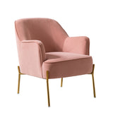 Marina 26" Wide Contemporary Velvet Armchair with Recessed Arms