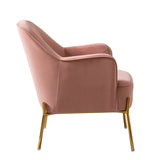 Marina 26" Wide Contemporary Velvet Armchair with Recessed Arms