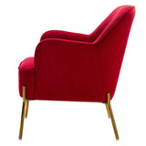 Marina 26" Wide Contemporary Velvet Armchair with Recessed Arms
