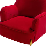 Marina 26" Wide Contemporary Velvet Armchair with Recessed Arms